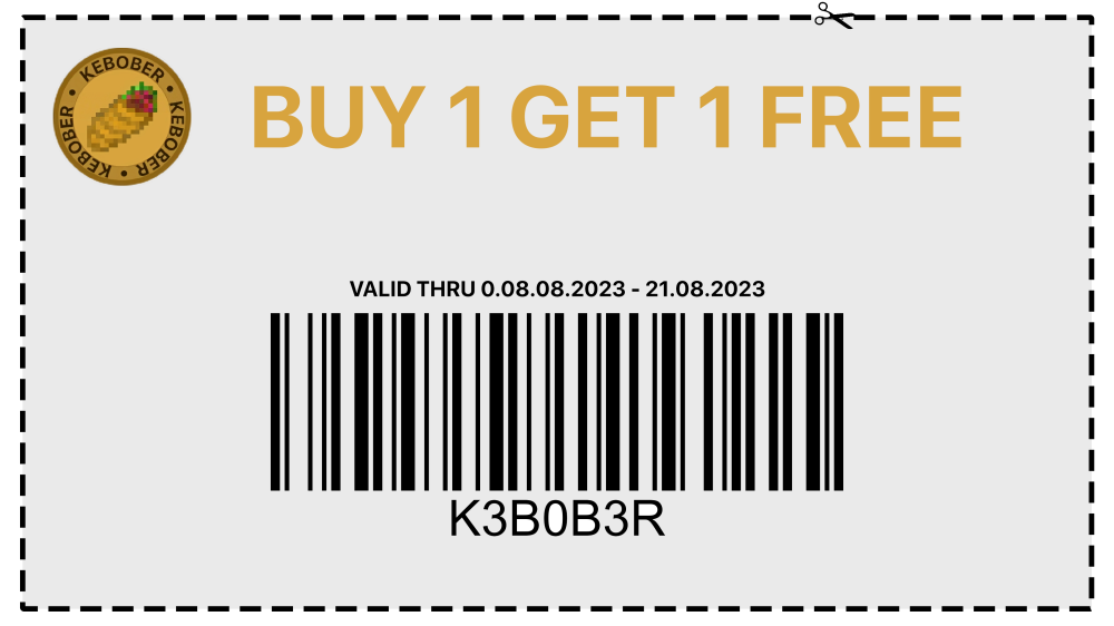 Kebober Buy 1 Get 1 Free Coupon